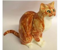 Large model of a ginger cat modelled by Mike Hinton, numbered 152 out of 200, 35cms high