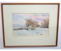 Samuel Lucas, RA (1805-1870), group of four watercolours, "Offley Park, Christmas Day 1869", "Orton