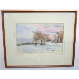 Samuel Lucas, RA (1805-1870), group of four watercolours, "Offley Park, Christmas Day 1869", "Orton