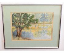Norman Tetlow, signed and dated 1979, watercolour, "Hempstead Mere, Norfolk", 26 x 36cms