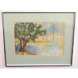 Norman Tetlow, signed and dated 1979, watercolour, "Hempstead Mere, Norfolk", 26 x 36cms