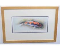 Indistinctly signed in pencil to margin, limited edition (182/500) coloured print, "Hi Showa Koi",