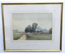 Samuel Lucas,RA (1805-1870), two watercolours, "Ickleford" and "Orton Common", 23 x 33cms (2)