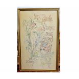 J Keats, signed watercolour, "La Belle Dame sans Merci", 99 x 59cms