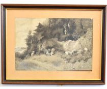 Miller Smith, signed sepia watercolour, inscribed "Study for Royal Academy Picture", 34 x 51cms