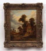 Joseph Paul (1847-1900), oil on panel, Landscape with cottage and Mill, 29 x 24cms Provenance: