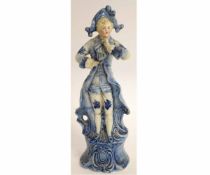 Late 19th century Continental porcelain model of a dandy, 20cms high