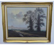C Miller, signed oil on canvas, Country track, 40 x 50cms