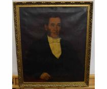 W MacKie, one signed and dated 1851, pair of oils on canvas, Portrait of Sir John Wadham (Co-founder