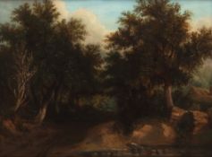 John Berney Ladbrooke (1803-1879) oil on board, Country landscape, 29 x 39cms,