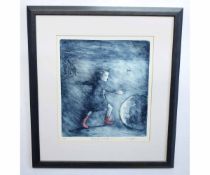 M A Jeffries, signed in pencil to margin, coloured artist's proof etching, "Crying for the Moon", 29