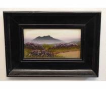 R McDonald, signed pair of gouache, West Country scenes, 9 x 17cms (2)