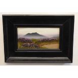 R McDonald, signed pair of gouache, West Country scenes, 9 x 17cms (2)