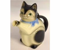 Novelty tea pot, modelled as a cat, probably Karl Ens, produced in the US Zone Germany, 22cms high