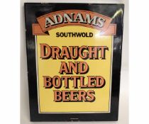 Enamelled Adnams Southwold draught and bottled beers advertising sign