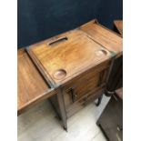 George III mahogany wash stand with bi fold top, mahogany wash stand with bi fold top. Victorian