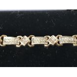 14 carat yellow and white gold bracelet of 8 carats of diamonds