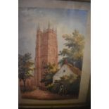 L. Gardiner "Bishop's ? Church" a watercolour, signed