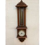 Edwardian oak cased barometer