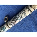 Chinese sword with extravagantly carved handle & scabbard