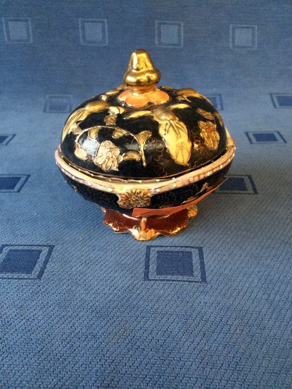 Satsuma ware lidded pot