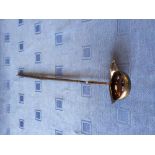 Hallmarked silver & horn handle punch ladle