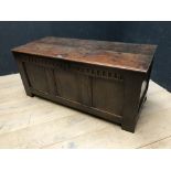 C18th oak coffer 56H x 127cm w