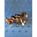 2 Beswick horses and 1 other (3)