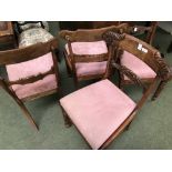 Set of 4 William IV mahogany dining chairs