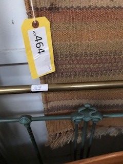 Jute burnt earth rug with fringe and thin stripes of colour 245 x 176 cm