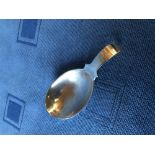 George III hallmarked silver caddy spoon, London 1795