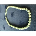 Chinese jadeite bead necklace