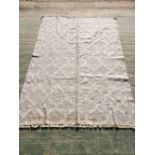 Contemporary rug with modern diamond motifs in greys and cream 230 x 160 cm
