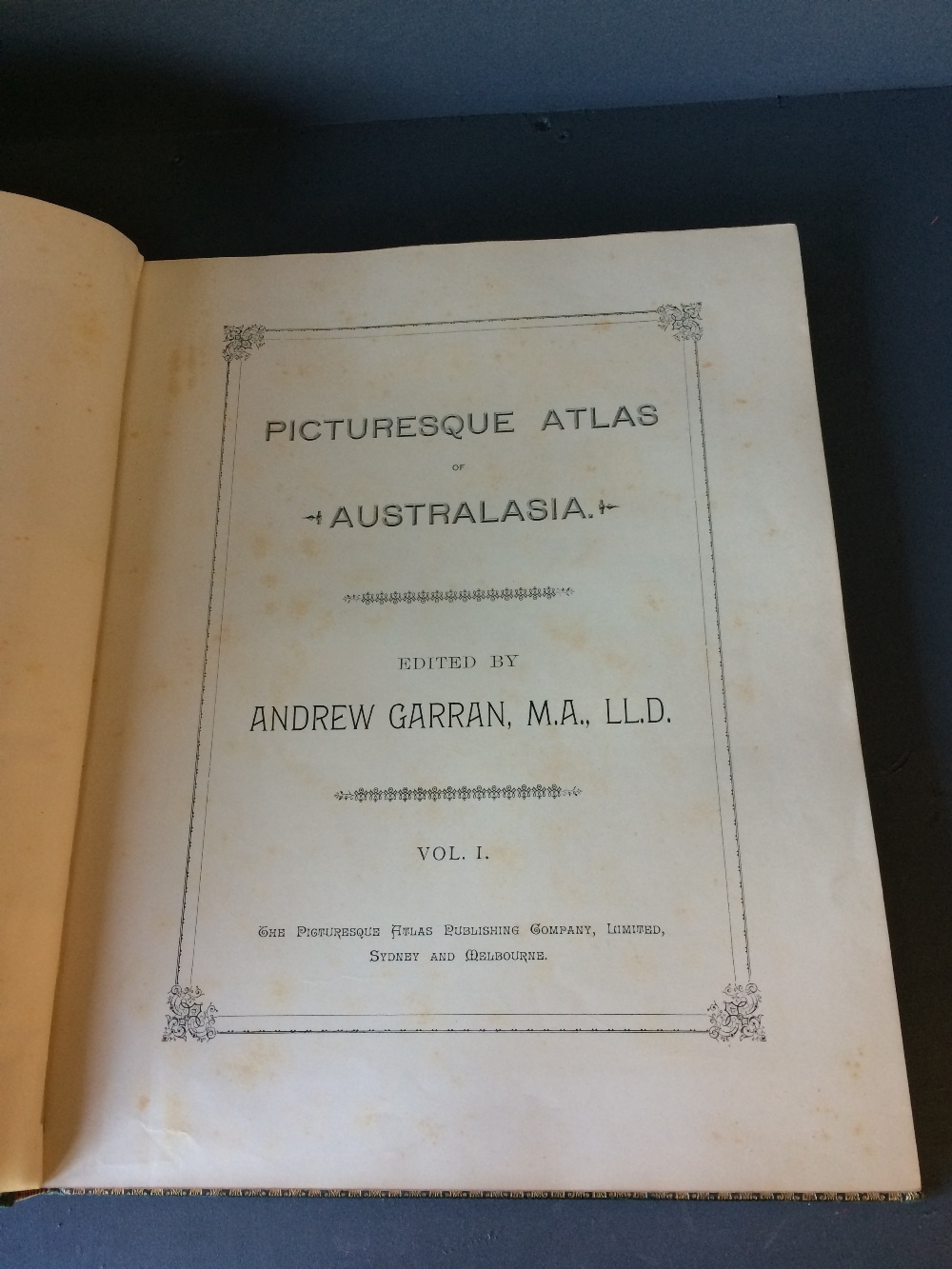 4 Vol. Picturesque Atlas of Australasia, Edited by Andrew Garran, each with green leather and tooled - Image 4 of 5