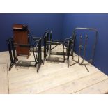 4 various metal Singer sewing machine bases (Provenance: Pakeman's Gents Outfitters Shop, formerly