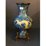 Ormolu mounted cloisonné stand & vase, signed P. Barredienne, 43cmH