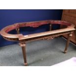 Giltwood occasional table (top missing)