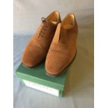 Pakeman, Catto & Carter brown suede brogue shoes, size 9.5