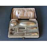 Victorian cased manicure set