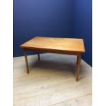 1970's style oak extending dining table 70Hx128Wcm