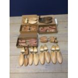 Qty of Pakeman, Catto & Carter wooden shoe trees of various sizes