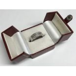 18 carat white gold diamond half eternity ring