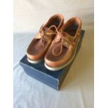 Pakeman, Catto & Carter brown leather deck shoes, size 44