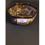 Hexagonal Satsuma bowl, 12.5cm diam