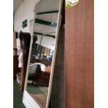 Edwardian large painted white frame wall mirror