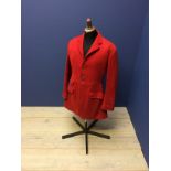 Red hunt coat by Moss Bros of Covent Garden