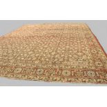 Antique Persian Tabriz carpet, circa 1900s in neutral and brown colours, 3.10x2.33m
