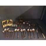 Qty of silver plate cutlery etc.