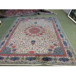 Large traditional Wilton floral pattern carpet, 364x273cm