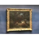 C19th Continental School "Cupid and Psyche" oil on canvas